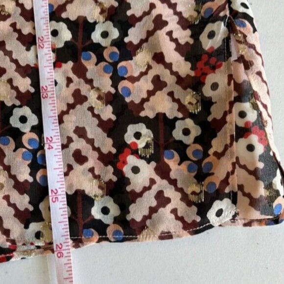 Dorothee Schumacher Pink Floral Silk Button Up Down Blouse Top Shell Size 3 - Picture 7 of 12